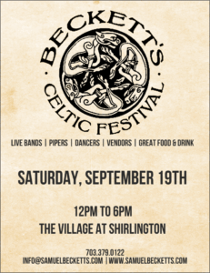 Sam Beckett's Annual Celtic Festival flyer